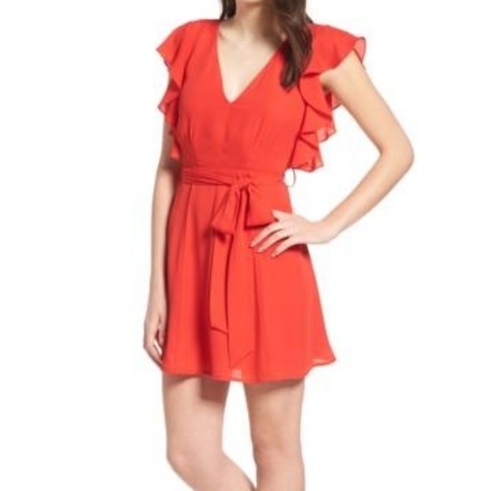 Socialite Ruffle Sleeve Dress Size S